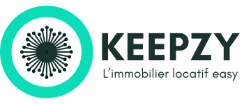Logo Keepzy + Baseline : L'immobilier locatif easy